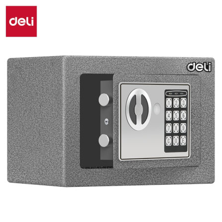 ตู้เซฟนิรภัย DELI ET511-GR-01 ขนาด 17X23X17 CM 3KG สีเทา_0